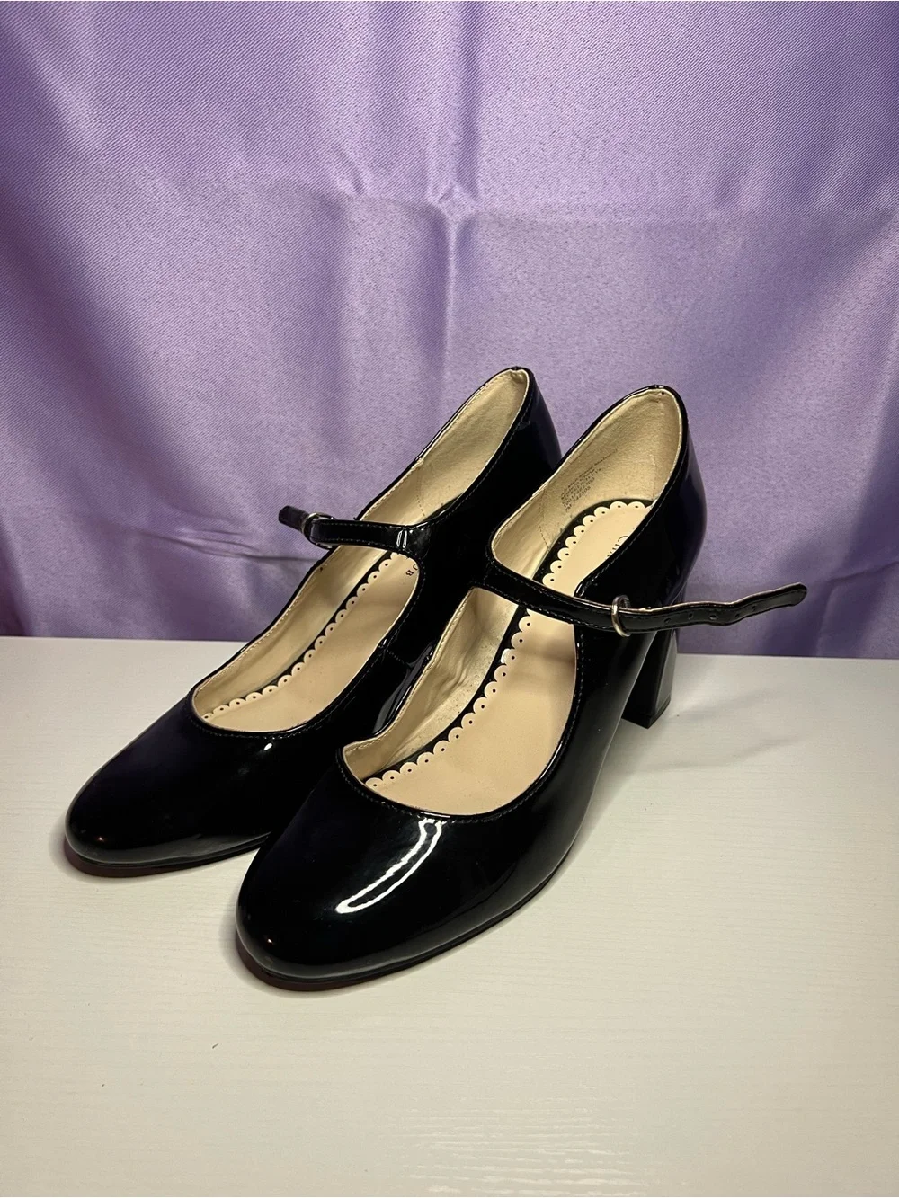 Classic Black Patent Mary Jane Heels Charter Club